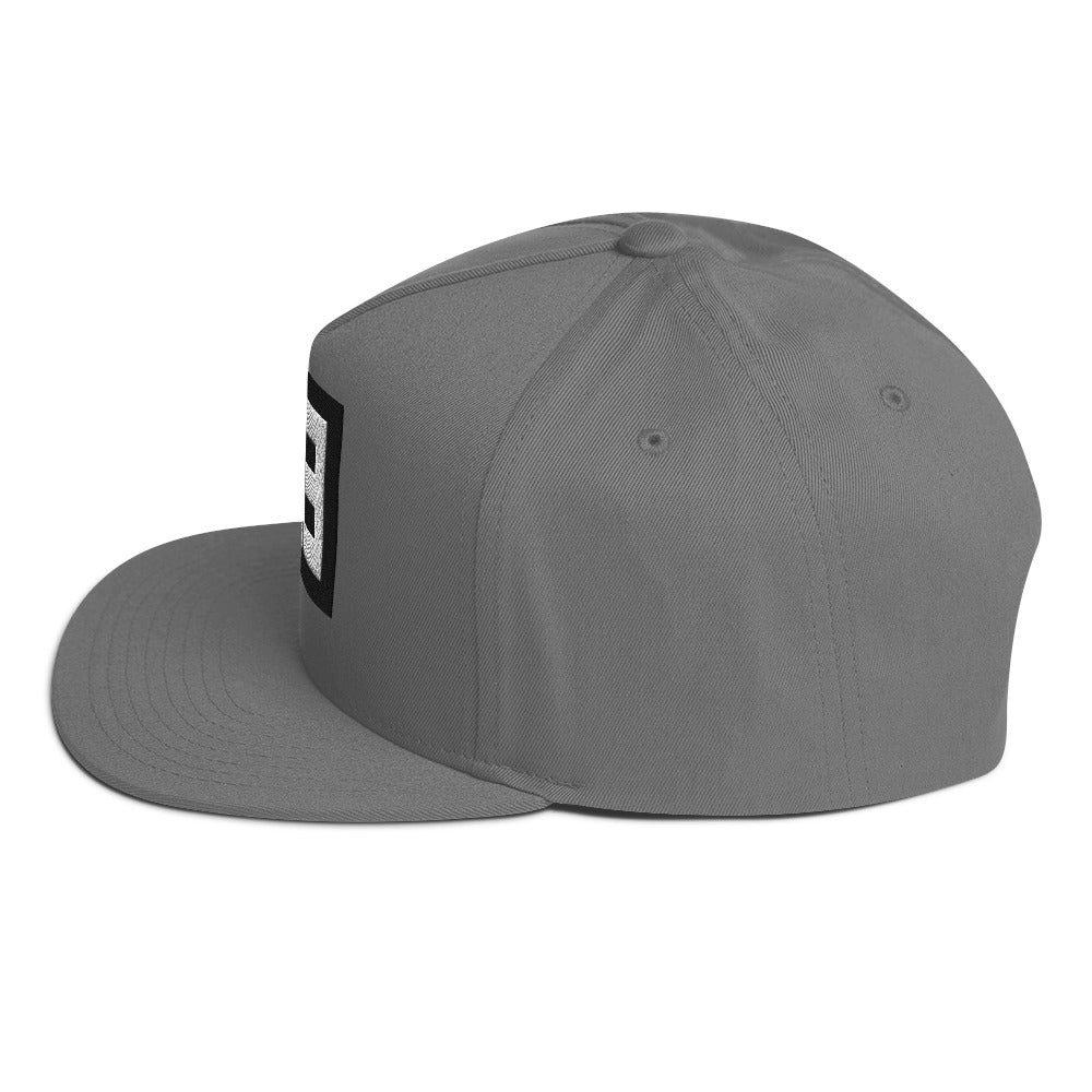 LivEƎvi⅃ flat bill cap in grey, left side view