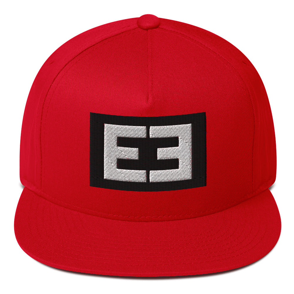 LivEƎvi⅃ flat bill cap in red, front view