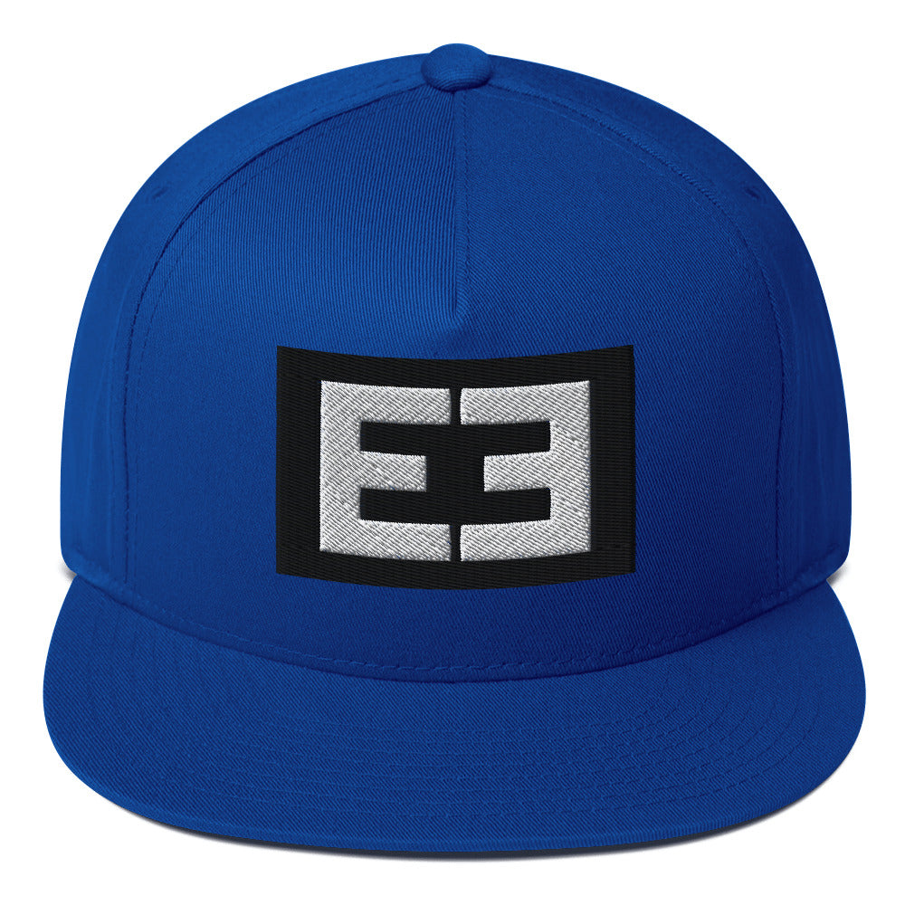 LivEƎvi⅃ flat bill cap in royal blue, front view