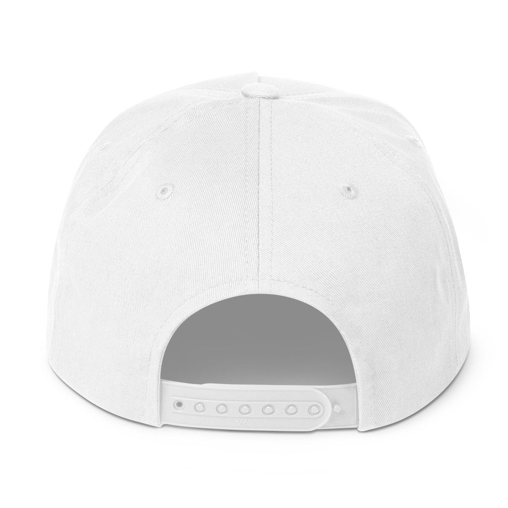 LivEƎvi⅃ flat bill cap in white, back view