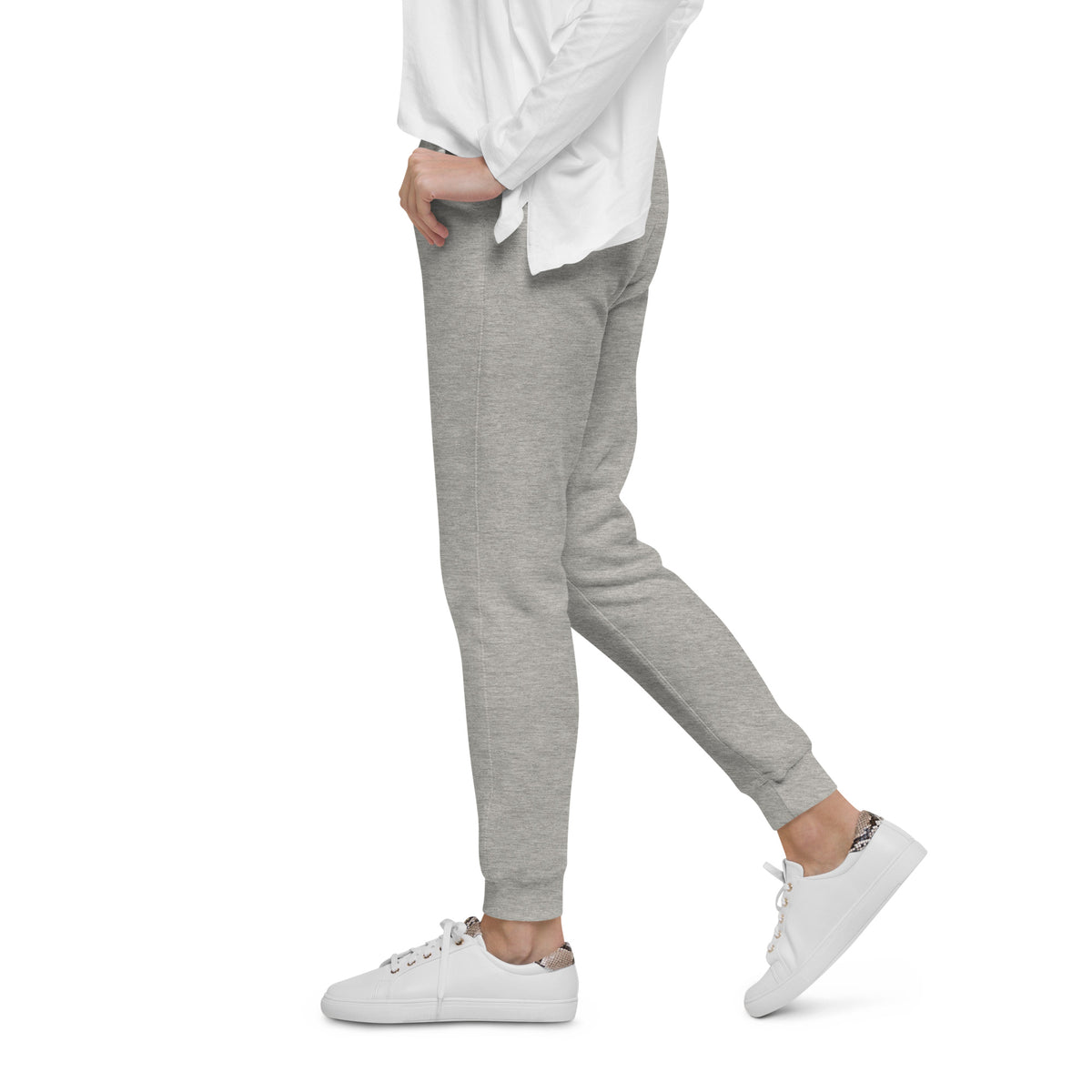 LivEƎvi⅃ After Dark fleece sweatpants in carbon grey, left view