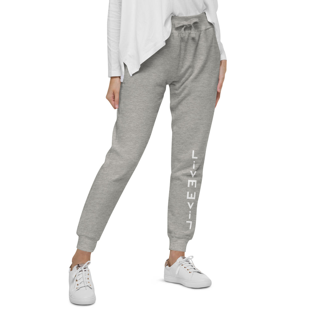 LivEƎvi⅃ After Dark fleece sweatpants in carbon grey, right front view