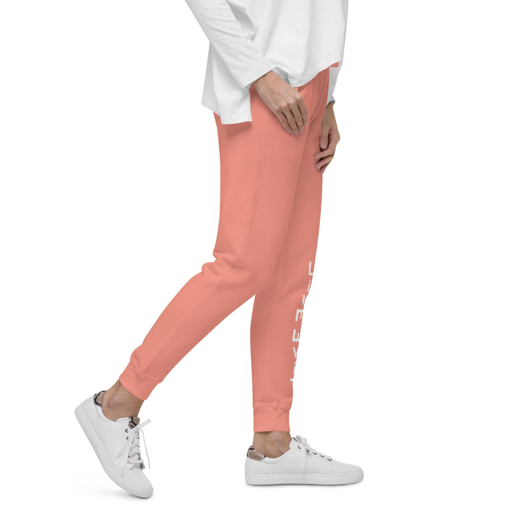 LivEƎvi⅃ After Dark fleece sweatpants in dusty rose, right view