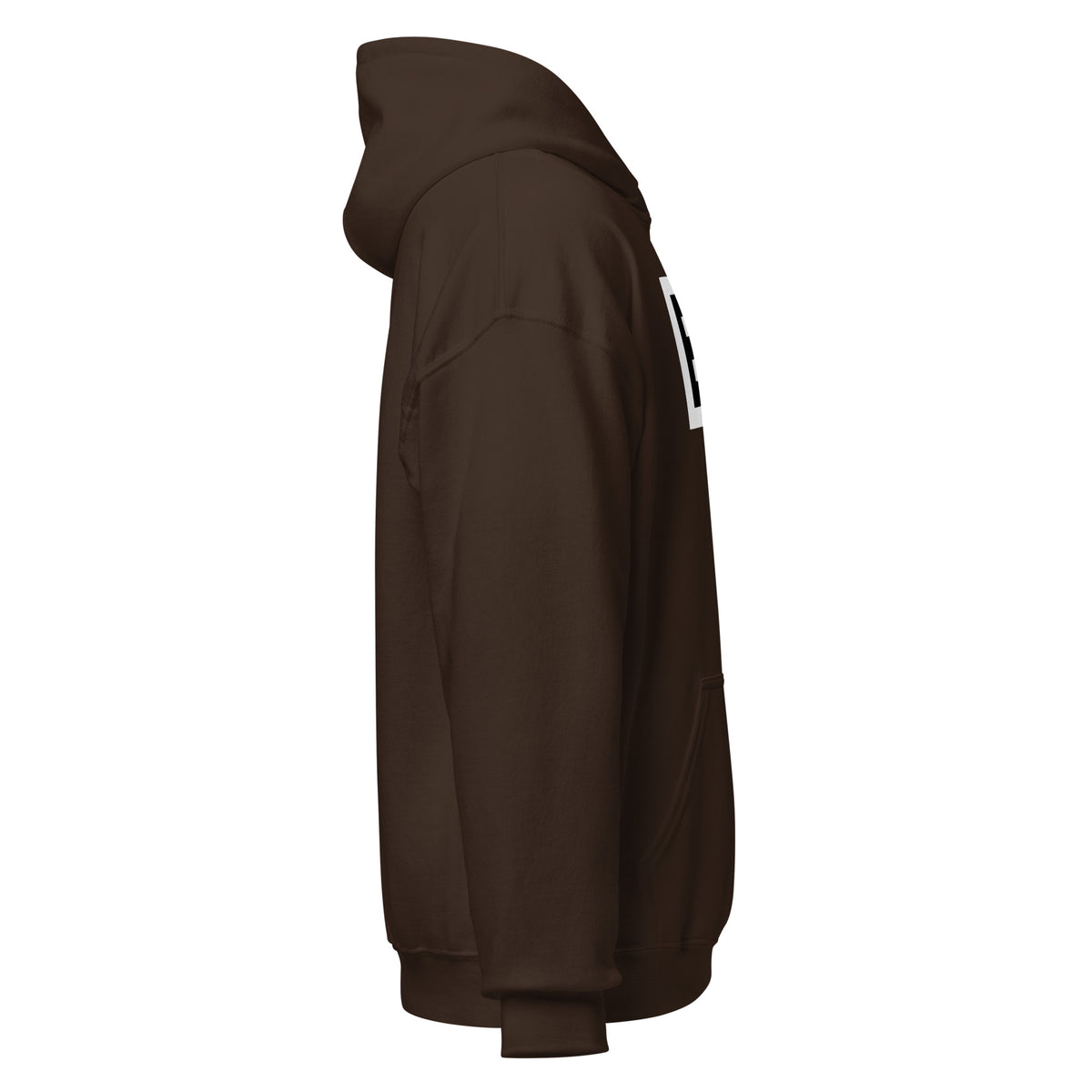 LivEƎvi⅃ 2OF3 Big & Tall graphic hoodie in dark chocolate, right view