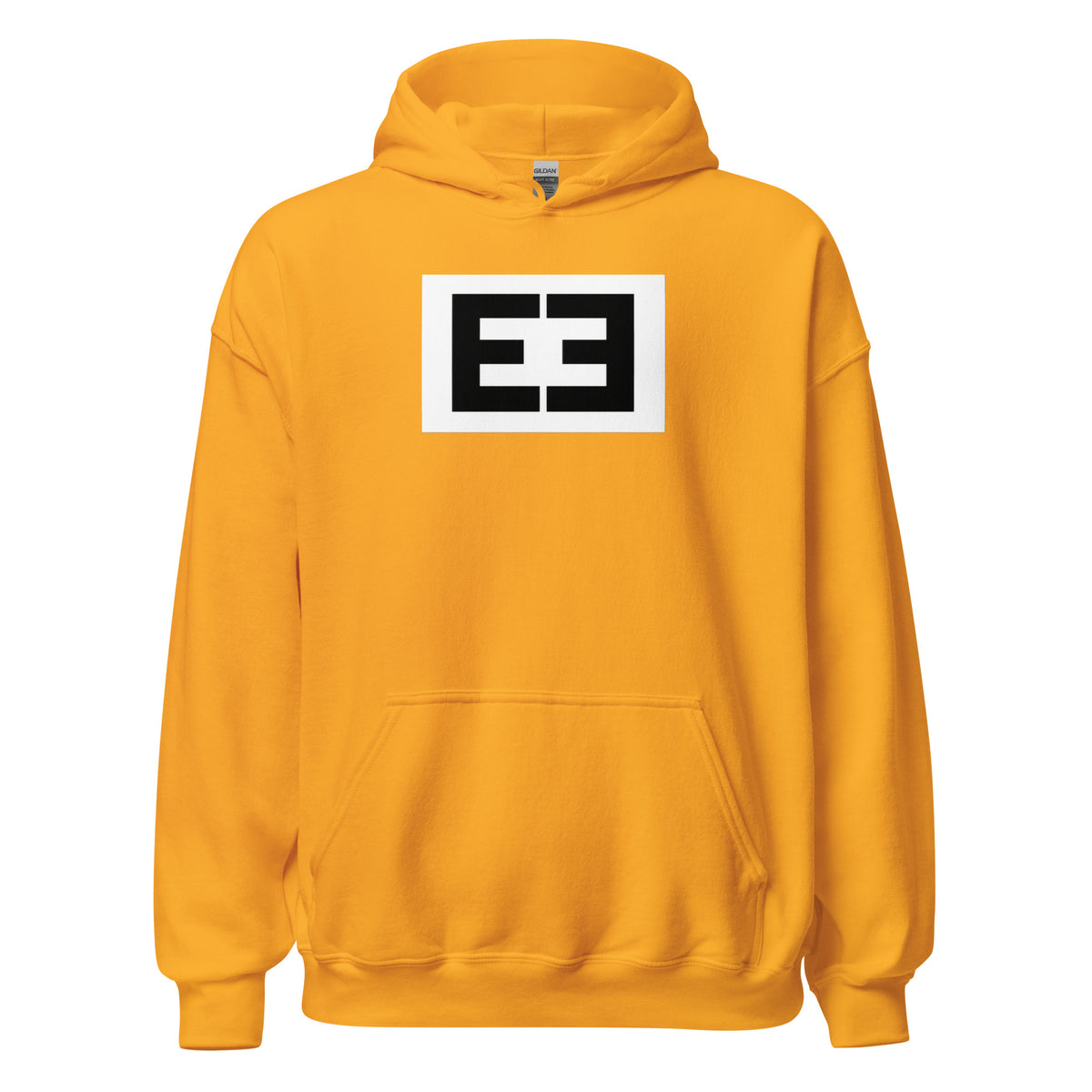 LivEƎvi⅃ 2OF3 Big & Tall graphic hoodie in gold, front view