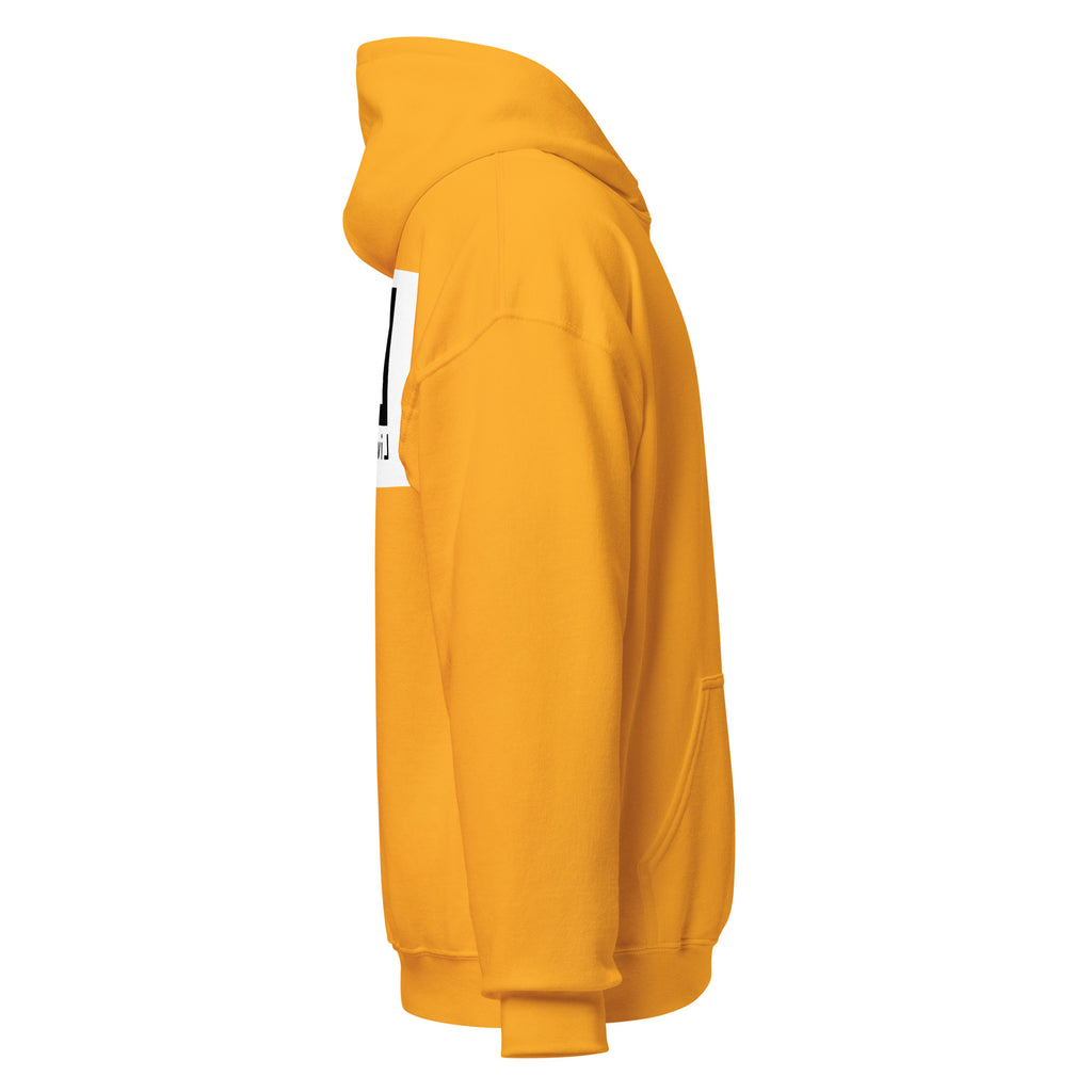 LivEƎvi⅃ 3OF3 Big & Tall graphic hoodie in gold, right view