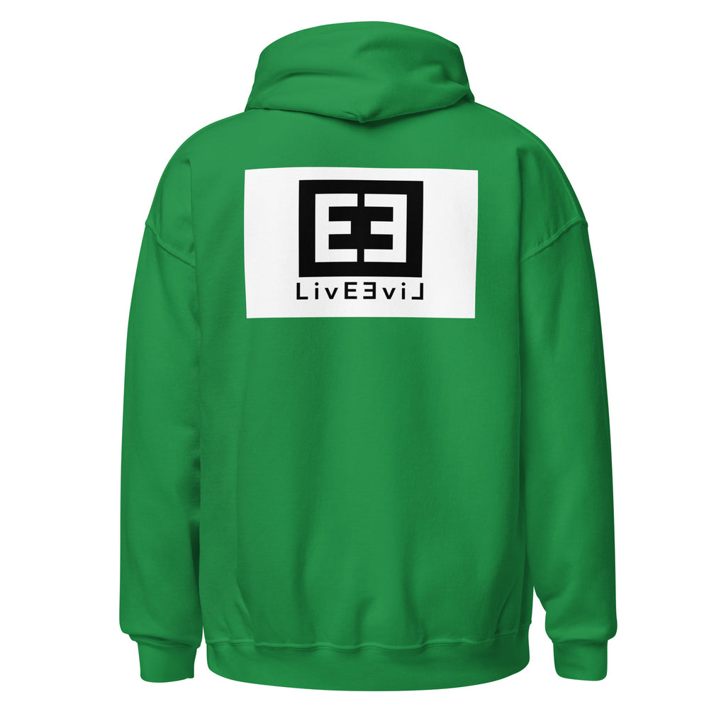 LivEƎvi⅃ 3OF3 Big & Tall graphic hoodie in Irish green, back view