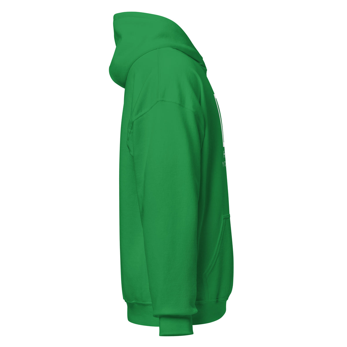 HAIL YOURSELF LivEƎvi⅃ Big & Tall graphic hoodie in Irish green, right view