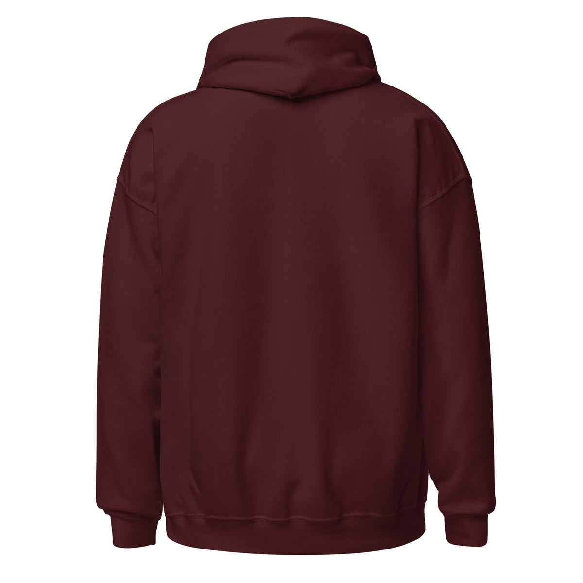 HAIL YOURSELF LivEƎvi⅃ Big & Tall graphic hoodie in maroon, back view