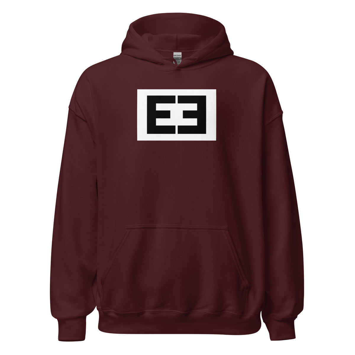 LivEƎvi⅃ 2OF3 Big & Tall graphic hoodie in maroon, front view