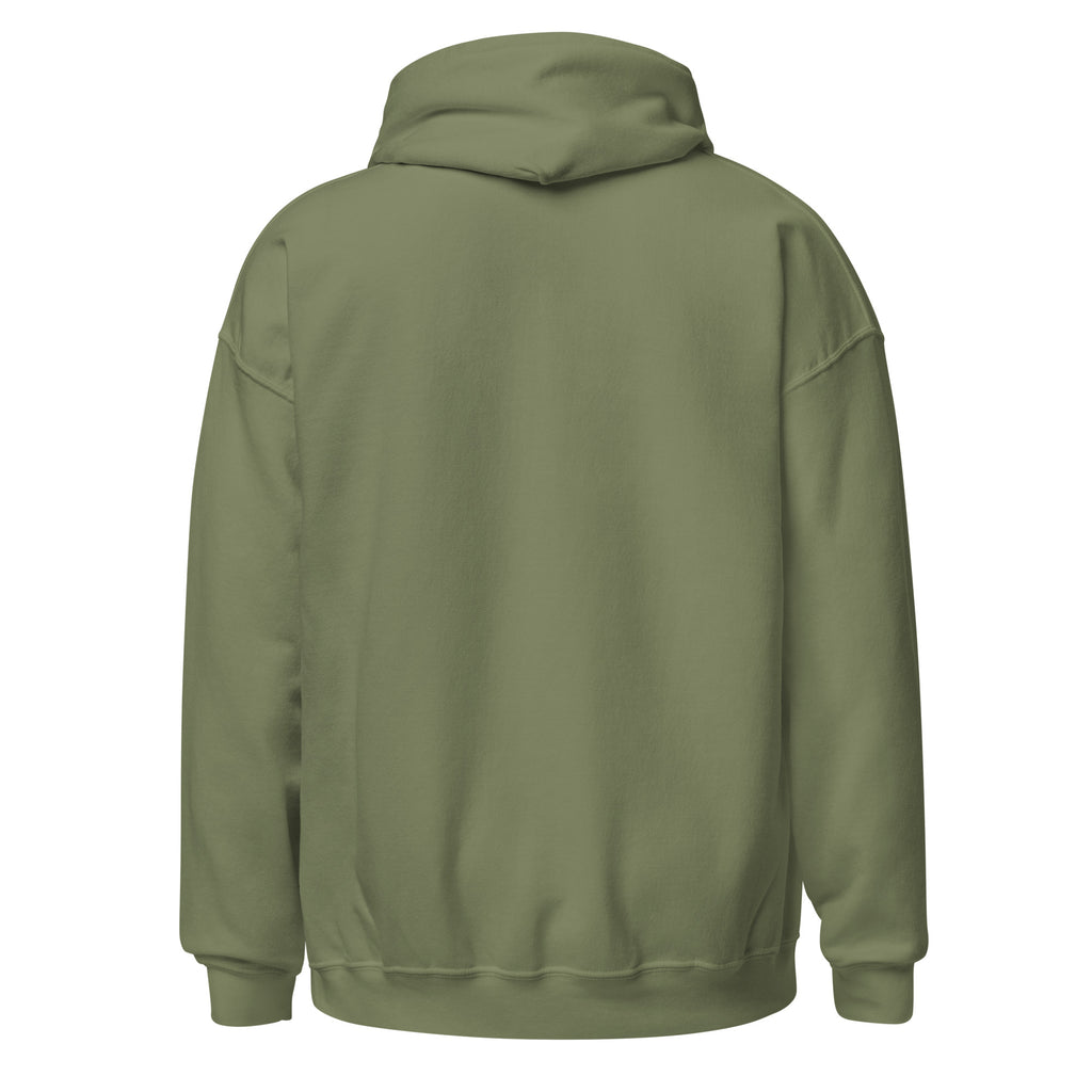 LivEƎvi⅃ 2OF3 Big & Tall graphic hoodie in military green, back view