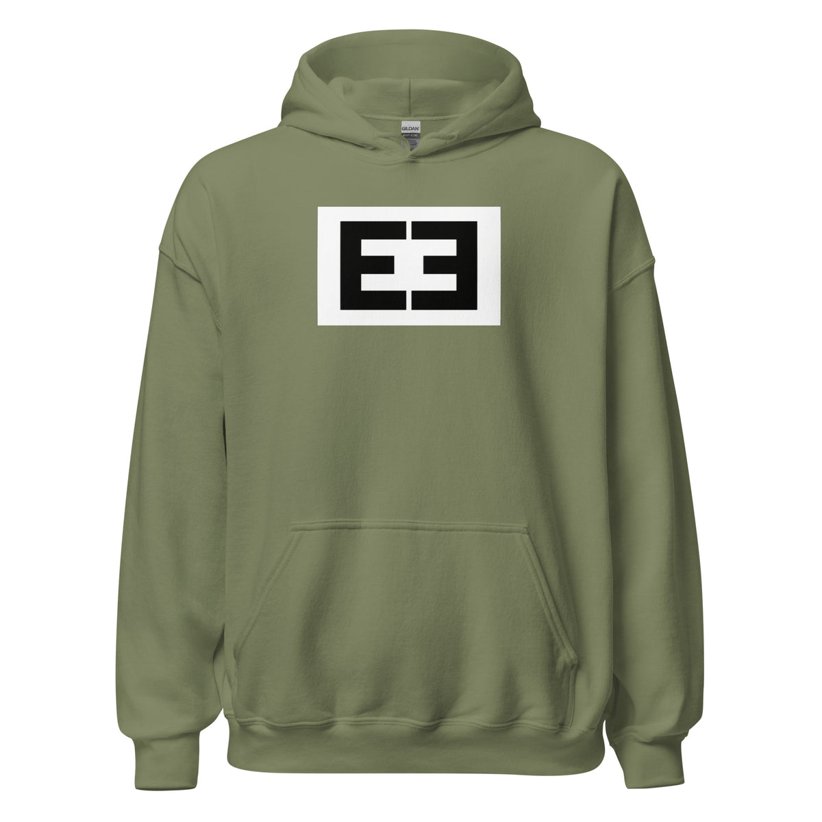 LivEƎvi⅃ 2OF3 Big & Tall graphic hoodie in military green, front view