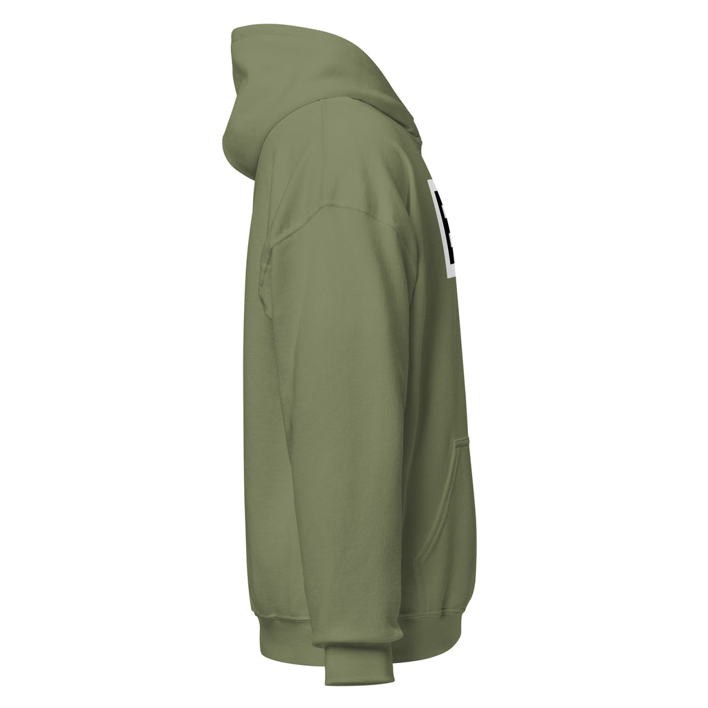 LivEƎvi⅃ 2OF3 Big & Tall graphic hoodie in military green, right view