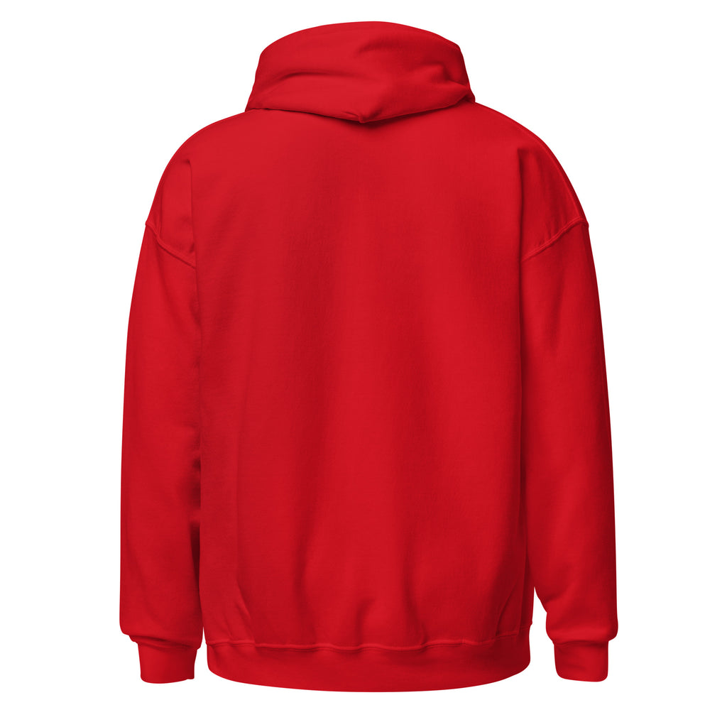 HAIL YOURSELF LivEƎvi⅃ Big & Tall graphic hoodie in red, back view