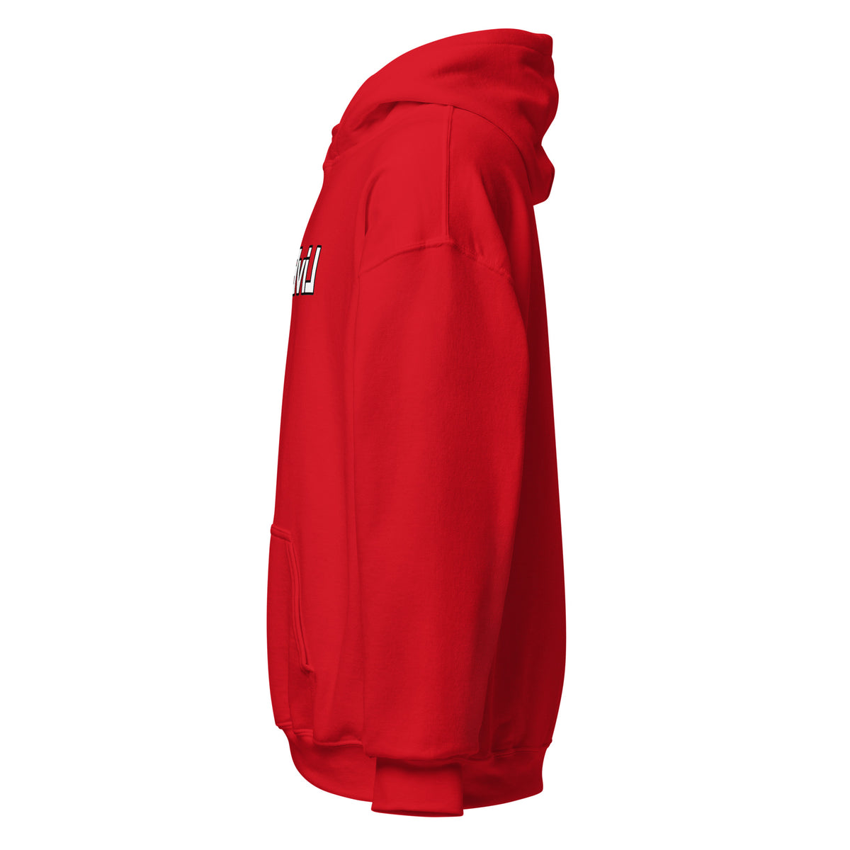 LivEƎvi⅃ 1OF3 Big & Tall graphic hoodie in red, left view