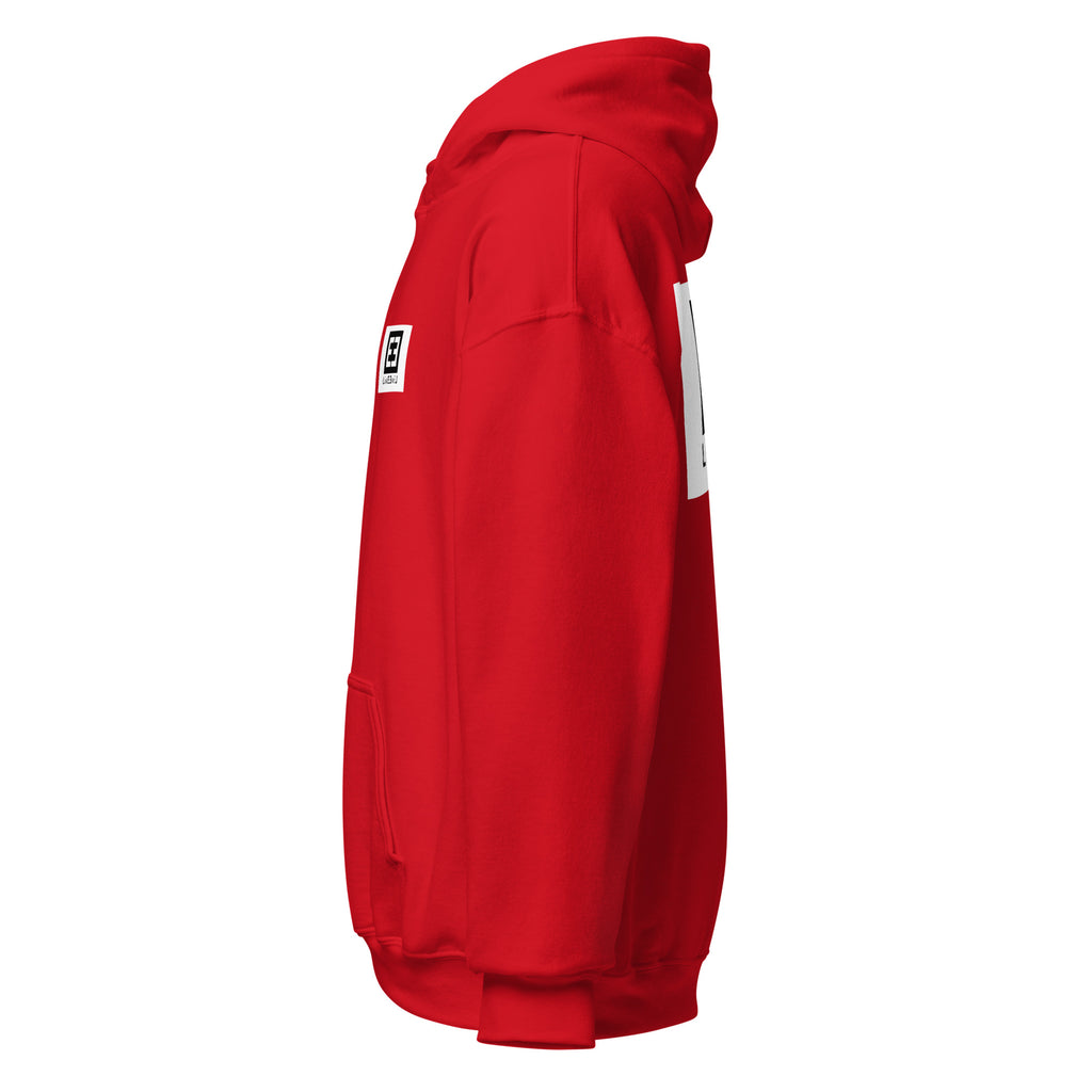 LivEƎvi⅃ 3OF3 Big & Tall graphic hoodie in red, left view