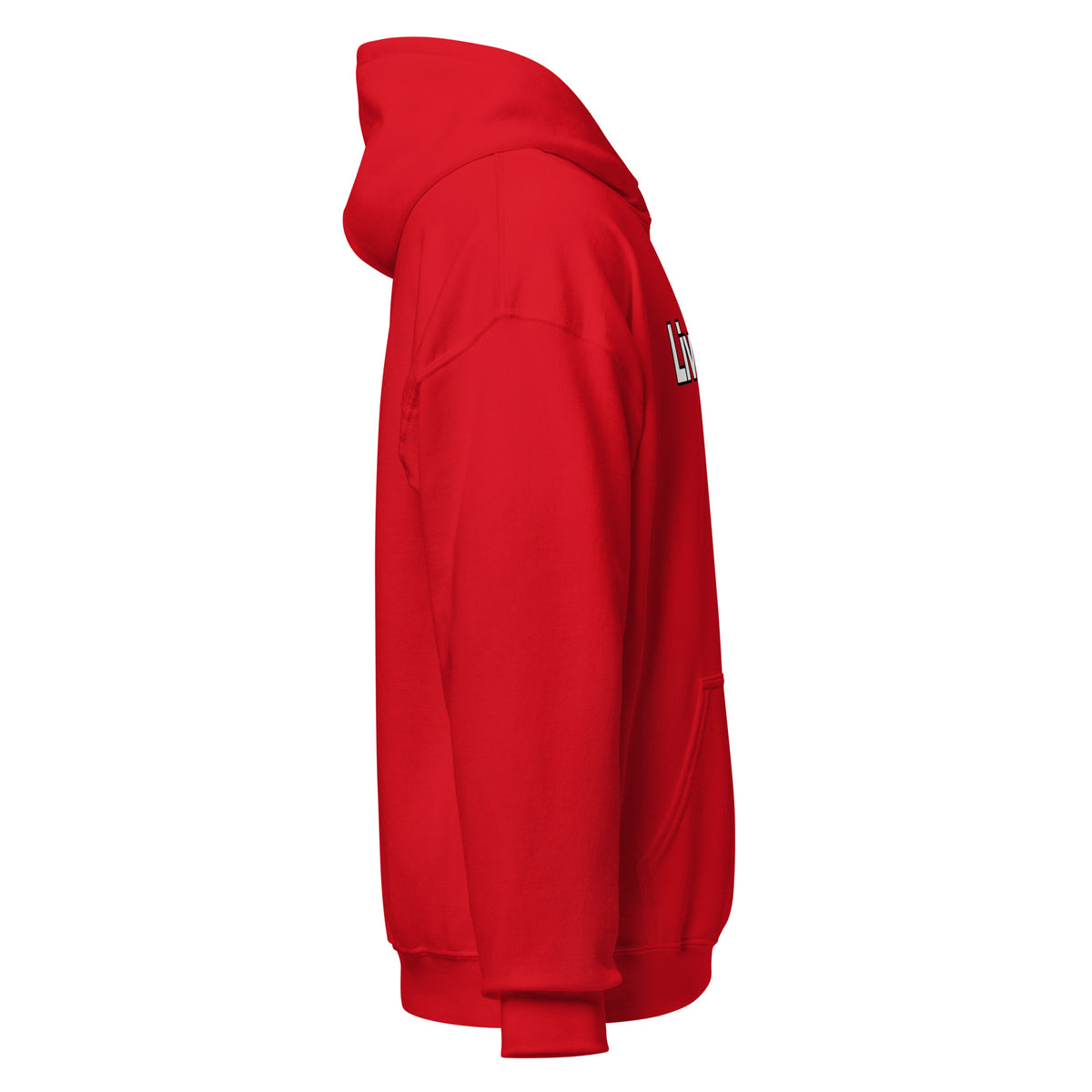 LivEƎvi⅃ 1OF3 Big & Tall graphic hoodie in red, right view