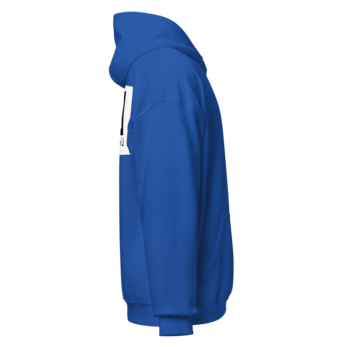 LivEƎvi⅃ 3OF3 Big & Tall graphic hoodie in royal blue, right view