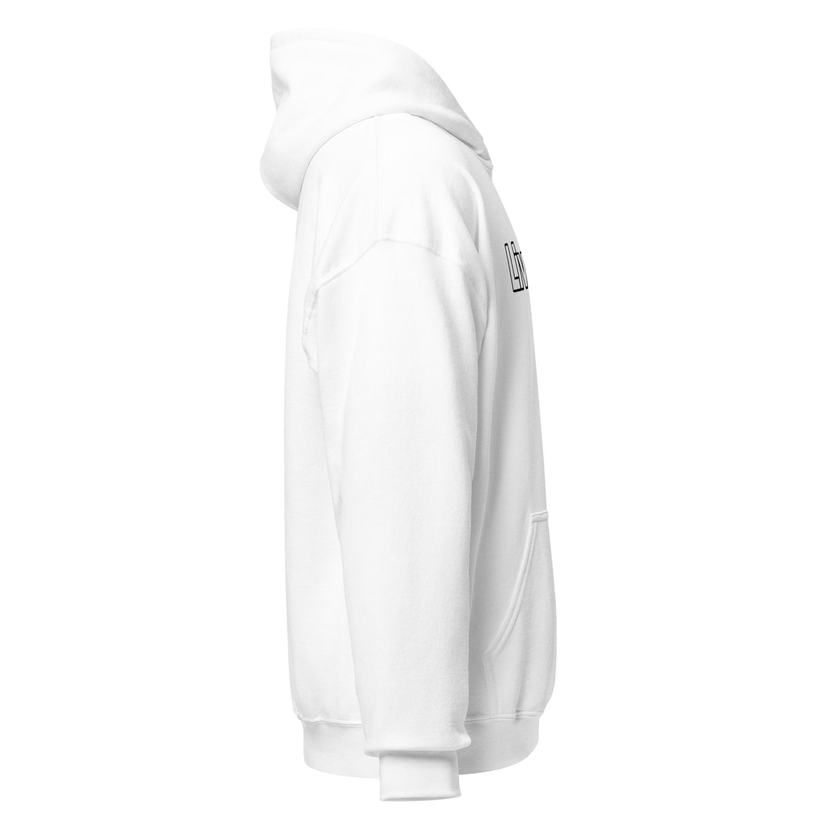 LivEƎvi⅃ 1OF3 Big & Tall graphic hoodie in white, right view