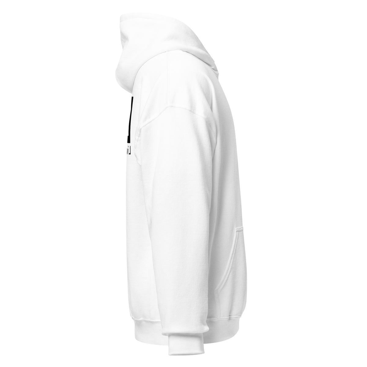 LivEƎvi⅃ 3OF3 Big & Tall graphic hoodie in white, right view
