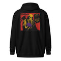 Cthulhu's Making Yarn Again LivEƎvi⅃ zip hoodie in black, back view