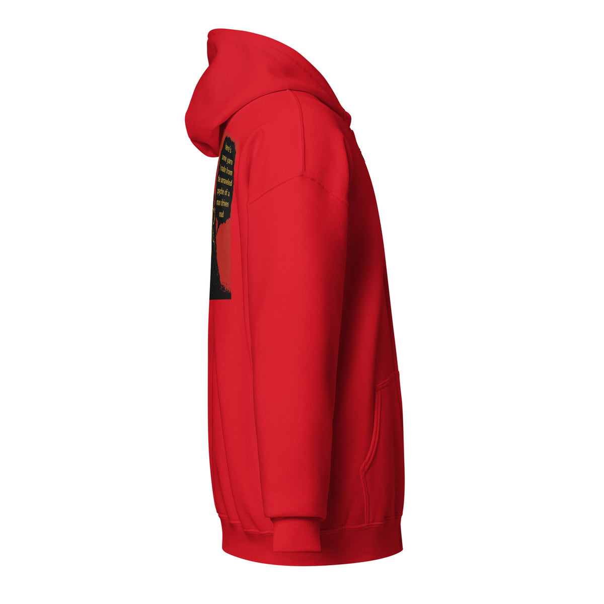 Cthulhu's Making Yarn Again LivEƎvi⅃ zip hoodie in red, right view