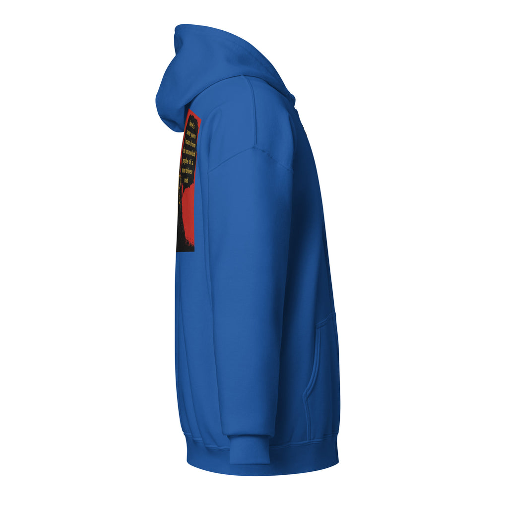 Cthulhu's Making Yarn Again LivEƎvi⅃ zip hoodie in royal blue, right view