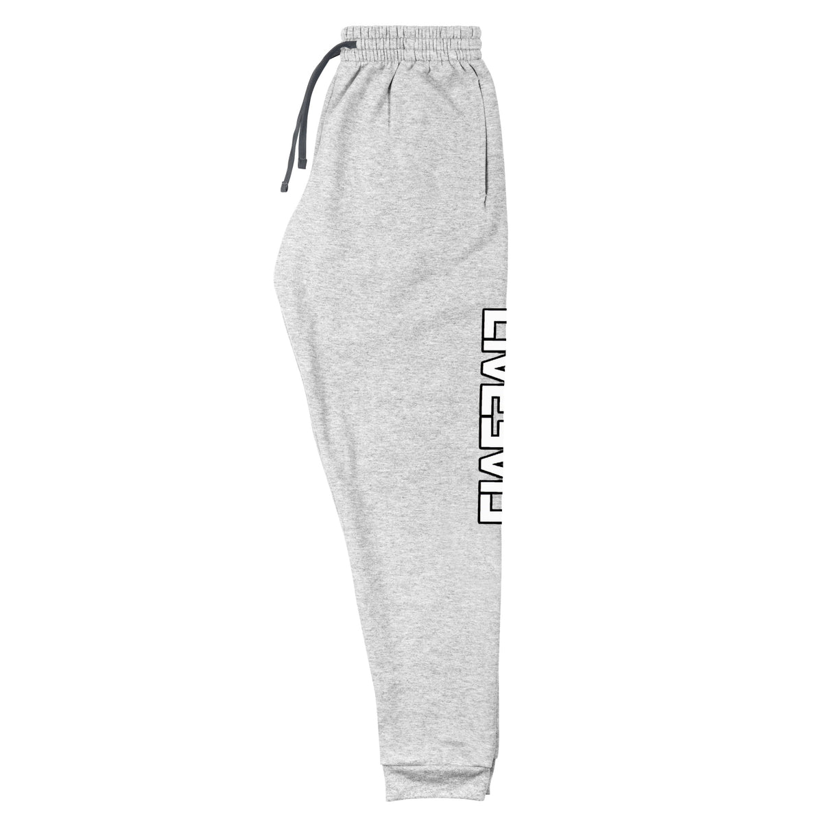 LivEƎvi⅃ unisex joggers in athletic heather, left front view