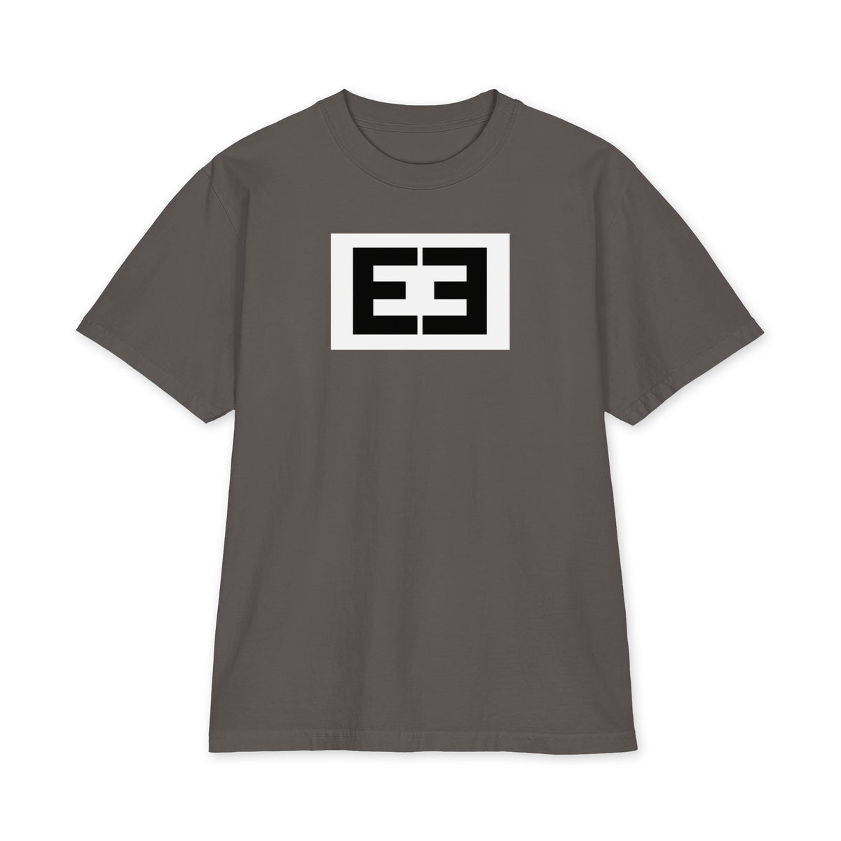 LivEƎvi⅃ 2OF3 Big & Tall heavyweight graphic tee in dark grey, front view