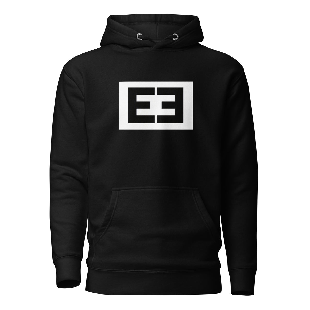 LivEƎvi⅃ 2OF3 graphic pullover hoodie in black, front view