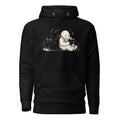 Forbidden Book Club Baphomet and Cthulhu LivEƎvi⅃ hoodie in black, front view
