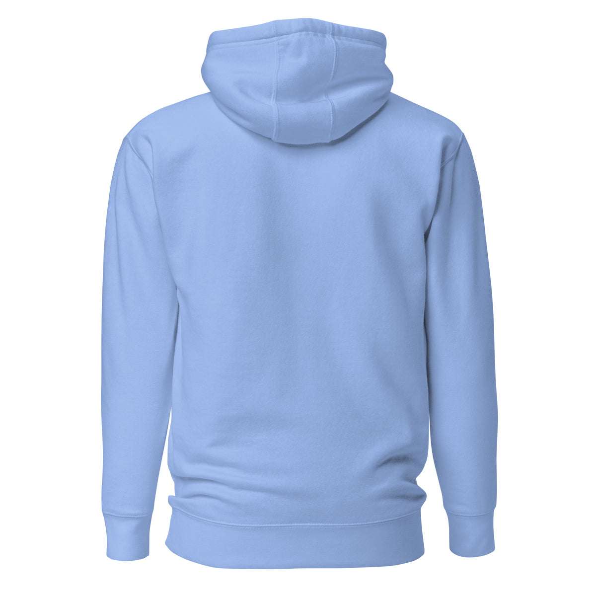 Cthulhu's Empathy 1 LivEƎvi⅃ graphic hoodie in Carolina blue, back view