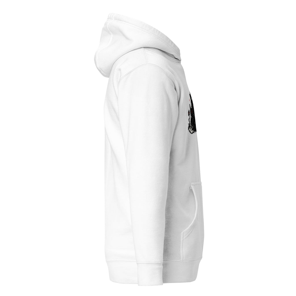 Forbidden Book Club LivEƎvi⅃ graphic hoodie in white, right view